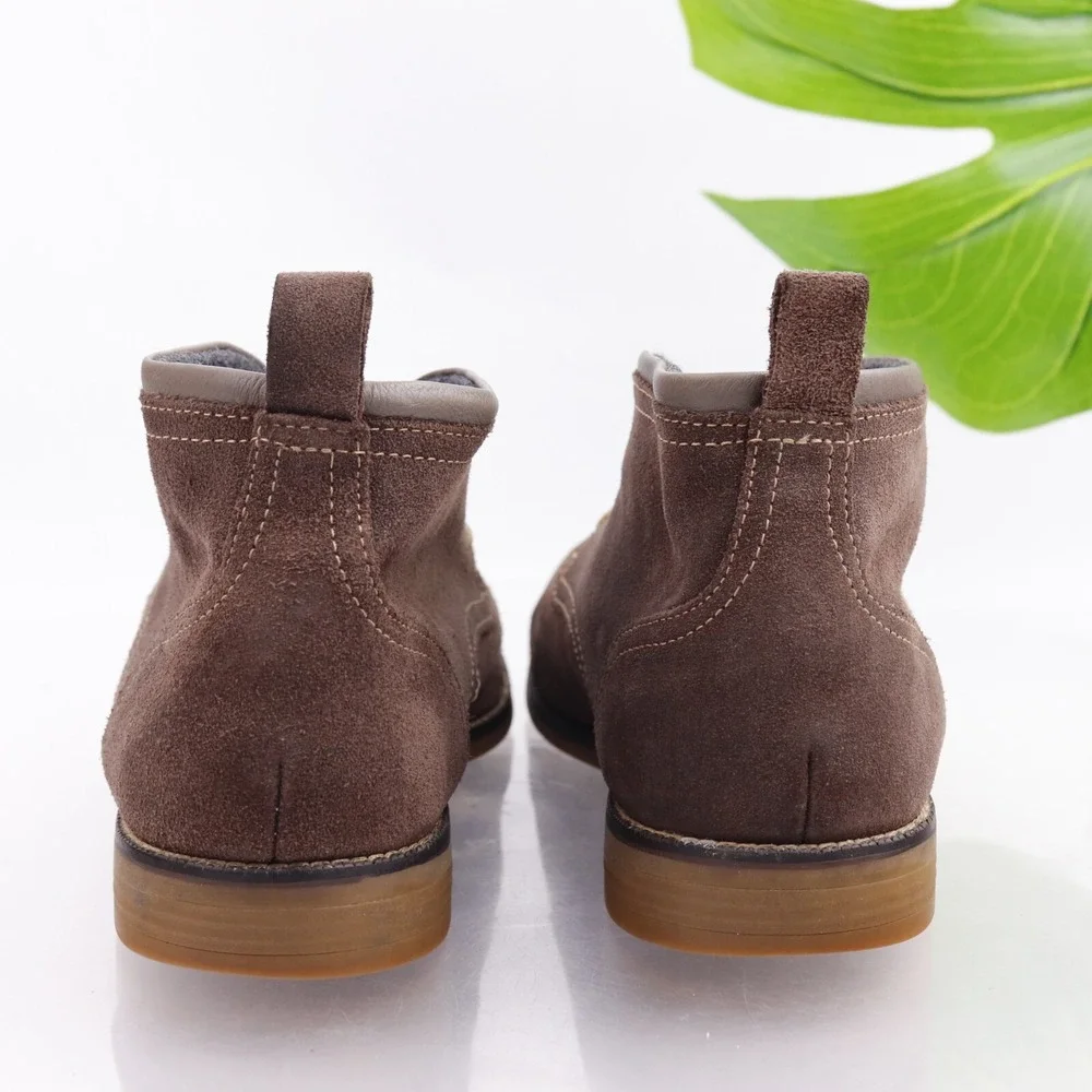 Cole Haan Mens Curtis Chukka Boots Size 12 Brown Suede Waterproof Lace Up Casual